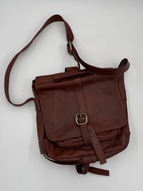 VINTAGE HOBO INTERNATIONAL Brown Leather Crossbody Messenger Bag